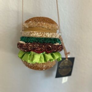 “From India to You” Beaded Hamburger Crossbody Bag